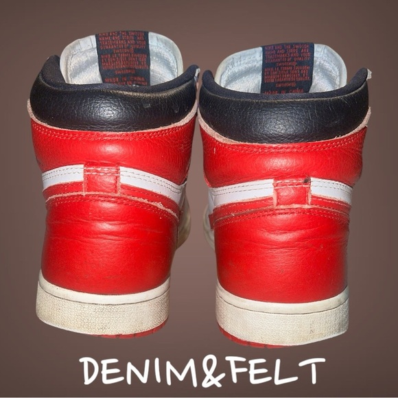 Mens Jordan 1 Retro High OG Heritage - Red/White/Black | PRELOVED!!👟👟 - Picture 4 of 7